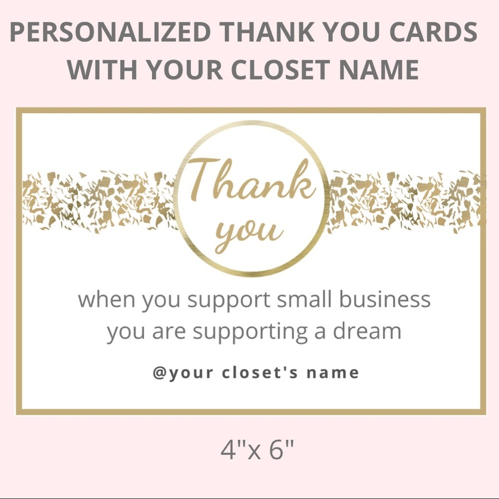 20 PERSONALIZED 4” x 6” THANK YOU CARDS